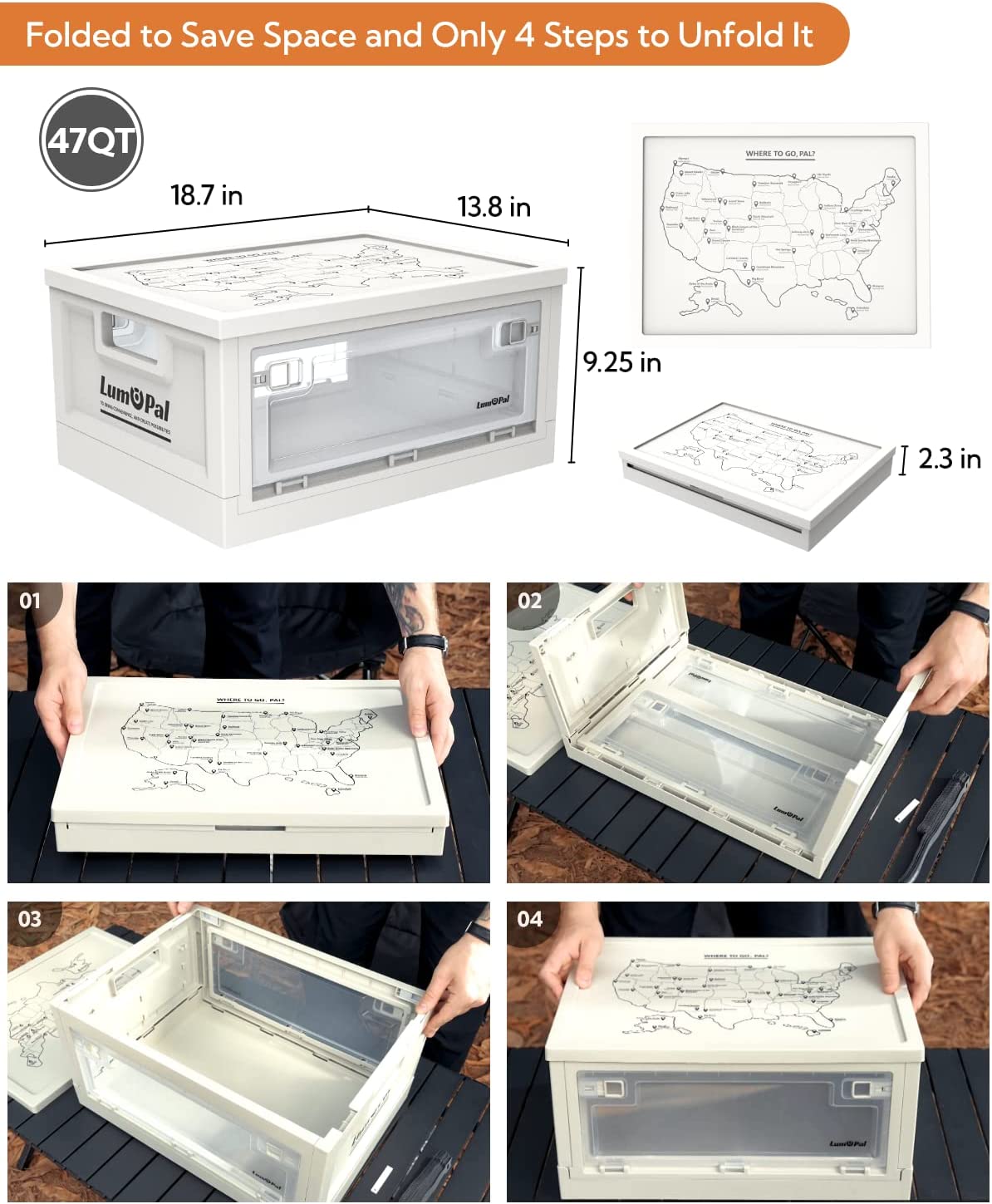 Lum box  47qt Storage Box